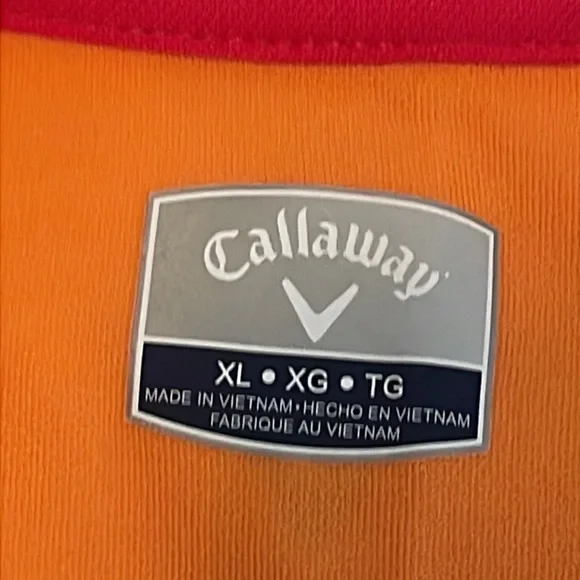 Polo top. Callaway. Size XL.  Orange. Excellent condition - Picture 2 of 5